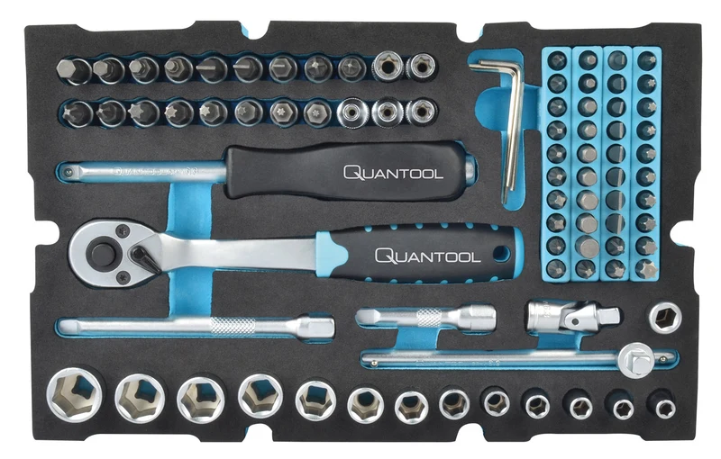 QUANTOOL - Steckschlüsselsatz 85-tlg., 1/4" - passend zu Quantool L-Boxx Mini