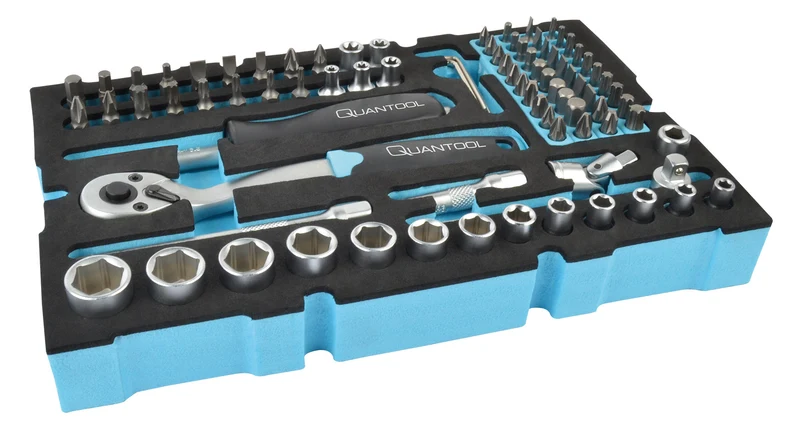 QUANTOOL - Steckschlüsselsatz 85-tlg., 1/4" - passend zu Quantool L-Boxx Mini