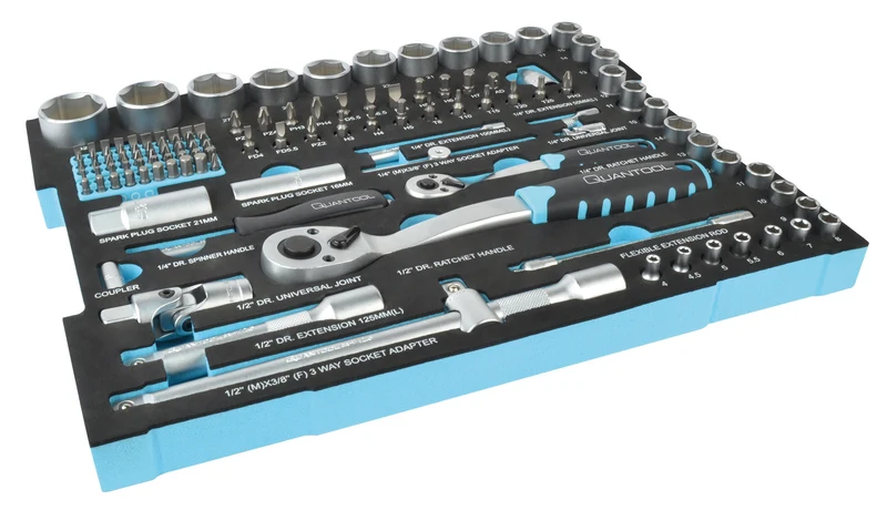 QUANTOOL - Werkzeugsatz, 118-tlg. - passend zu Quantool L-Boxx 102 und 136