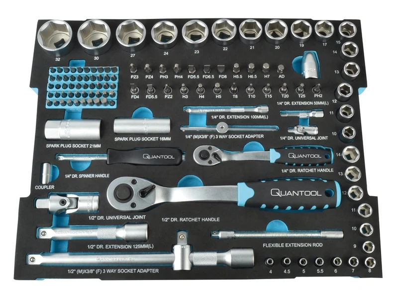 QUANTOOL - Werkzeugsatz, 118-tlg. - passend zu Quantool L-Boxx 102 und 136