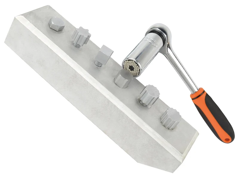 Universal-Steckschlüsseleinsatz (7-19 mm) mit Adapter und Umschaltknarre 3/8"