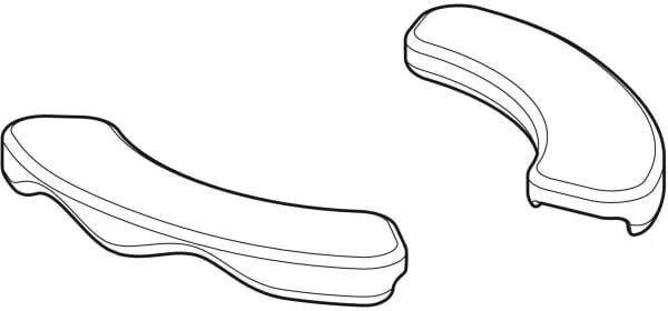 Geberit Set Sitzauflagen für WC, rubinrot, 2 Stück – Weicher Auflagesitz