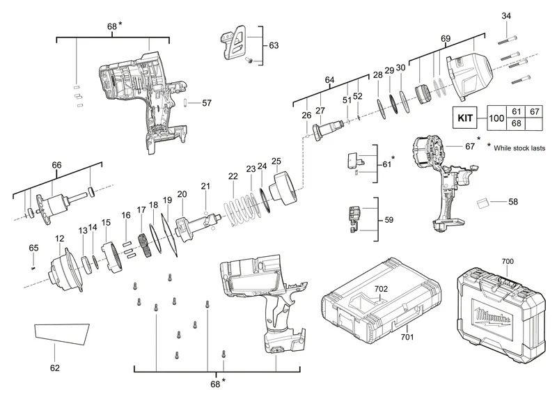 Milwaukee M18 CHIWF12 Ersatzteile (Code: 446238)