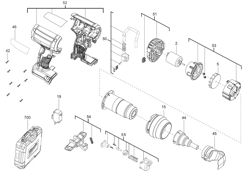 Milwaukee M18 BHG Ersatzteile (Code: 460901)