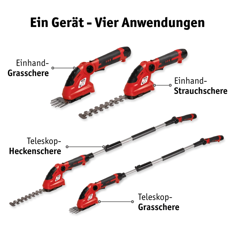 Li-Ion Akku-Heckenschere/Grasschere 12 V