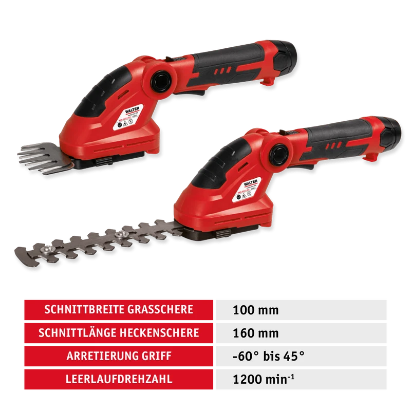 Li-Ion Akku-Heckenschere/Grasschere 12 V