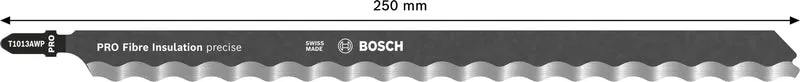Bosch PRO Fibre Insulation precise T1013AWP Stichsägeblatt (3er-Pack, zum Schneiden von Mineralfaserdämmstoffen, T-Schaft)