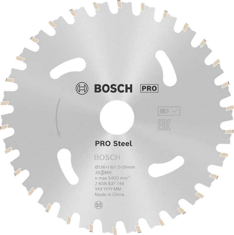 Bosch PRO Kreissägeblatt Steel cordless 136 x 1,6 x 20 mm