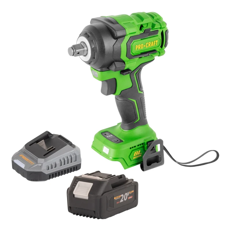 Procraft PWA18bb Akku Schlagschrauber 20 V 550 Nm 1/2" Brushless + 1x Akku 4,0 Ah + Ladegerät