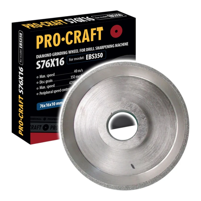 Procraft S76X16 Diamantschleifscheibe 100 mm für Procraft EBS350 Schärfgerät