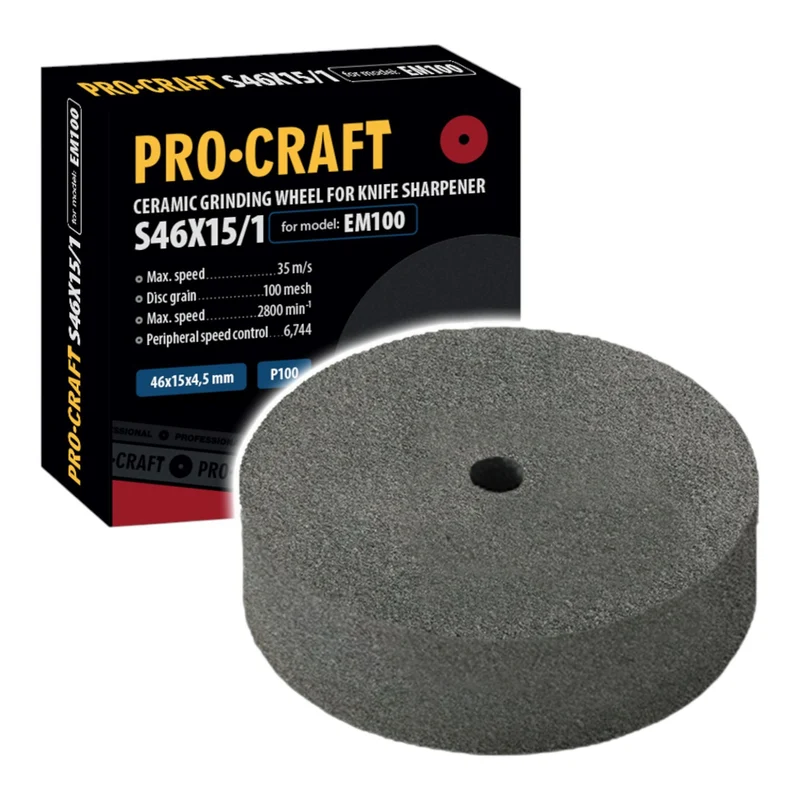 Procraft S46X15/1 Schleifscheibe P100 für Procraft EM100 Messerschärfer