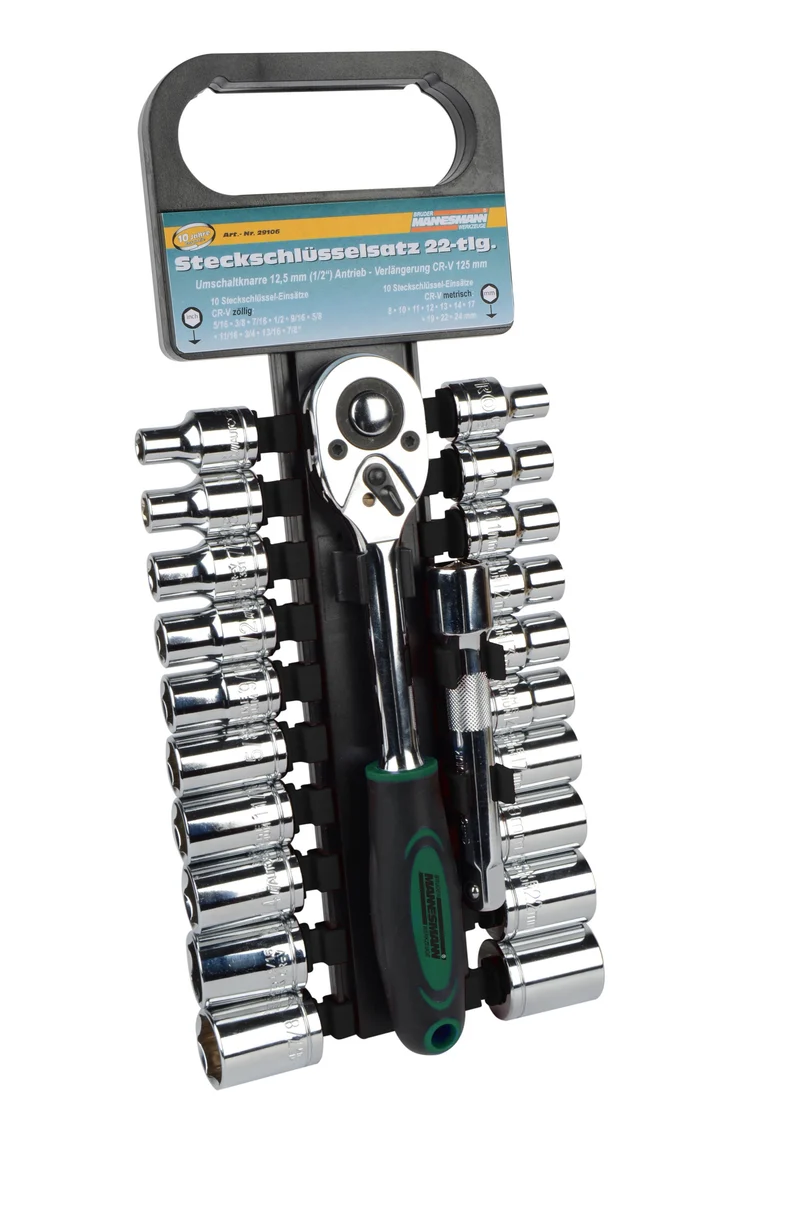 Steckschlüsselsatz 1/2", 22-tlg.