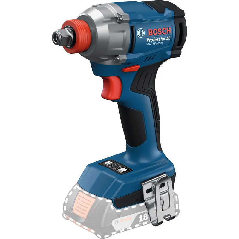 Bosch Akku-Schlagschrauber GDX 18V-285 (Drehmoment: 285 Nm, 1/2"-Vierkant + 1/4"-Sechskant, Drehzahl: 0 - 2800 U/min, ohne Akku in L-BOXX 136)