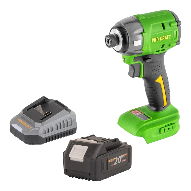 Procraft PS22bb Akku Schlagschrauber 20 V 230 Nm 1/4" Brushless + 1x Akku 4,0 Ah + Ladegerät