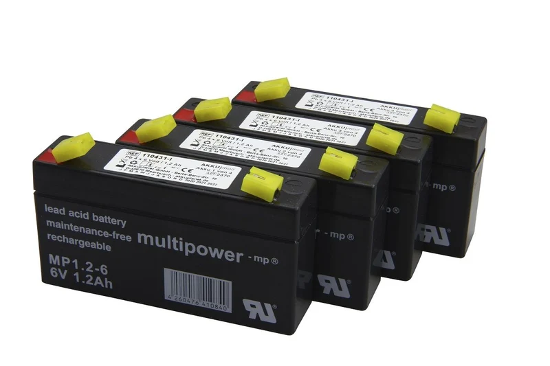 AKKUmed Blei Akkueinsatz passend für Wissner-Bosserhoff Krankenbett Typ Eleganza - 6,0 V 1200mAh 97x25x57 mm