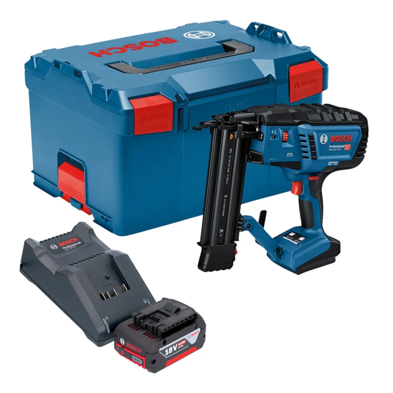 Bosch GNH 18V-50 M Professional Akku Holznagler 18 V 16 - 50 mm + 1x Akku 4,0 Ah + Ladegerät + L-Boxx