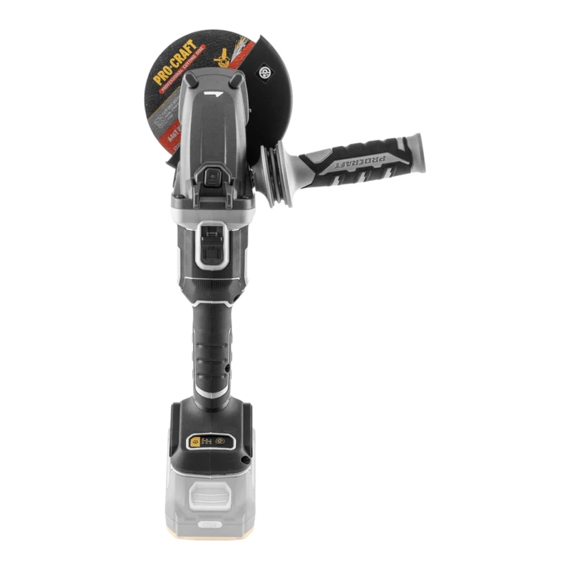Procraft Industrial AG125Cbb Akku Flachkopf Winkelschleifer 20 V 125 mm Brushless + 1x Akku 4,0 Ah - ohne Ladegerät
