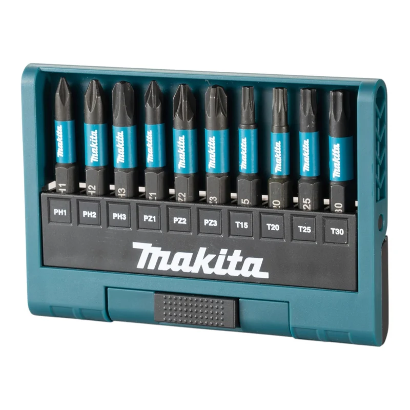 Makita Impact Black Bit Set 10 tlg. 50 mm ( E-12011 ) Phillips / Pozidriv / Torx