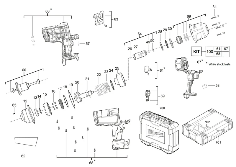 Milwaukee M18 CHIWF34 Ersatzteile (Code: 446262)