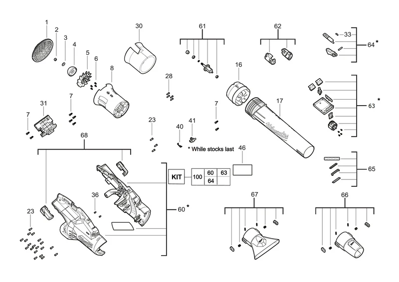 Milwaukee M18 F2BL Ersatzteile (Code: 491560)