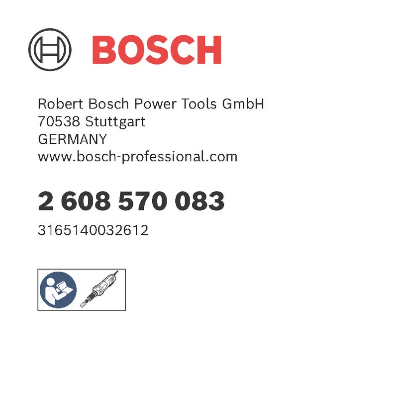 Bosch Spannzange 1/8" mit Spannmutter für GGS 7 / 18V / 27 / 28 / 30 / 1212