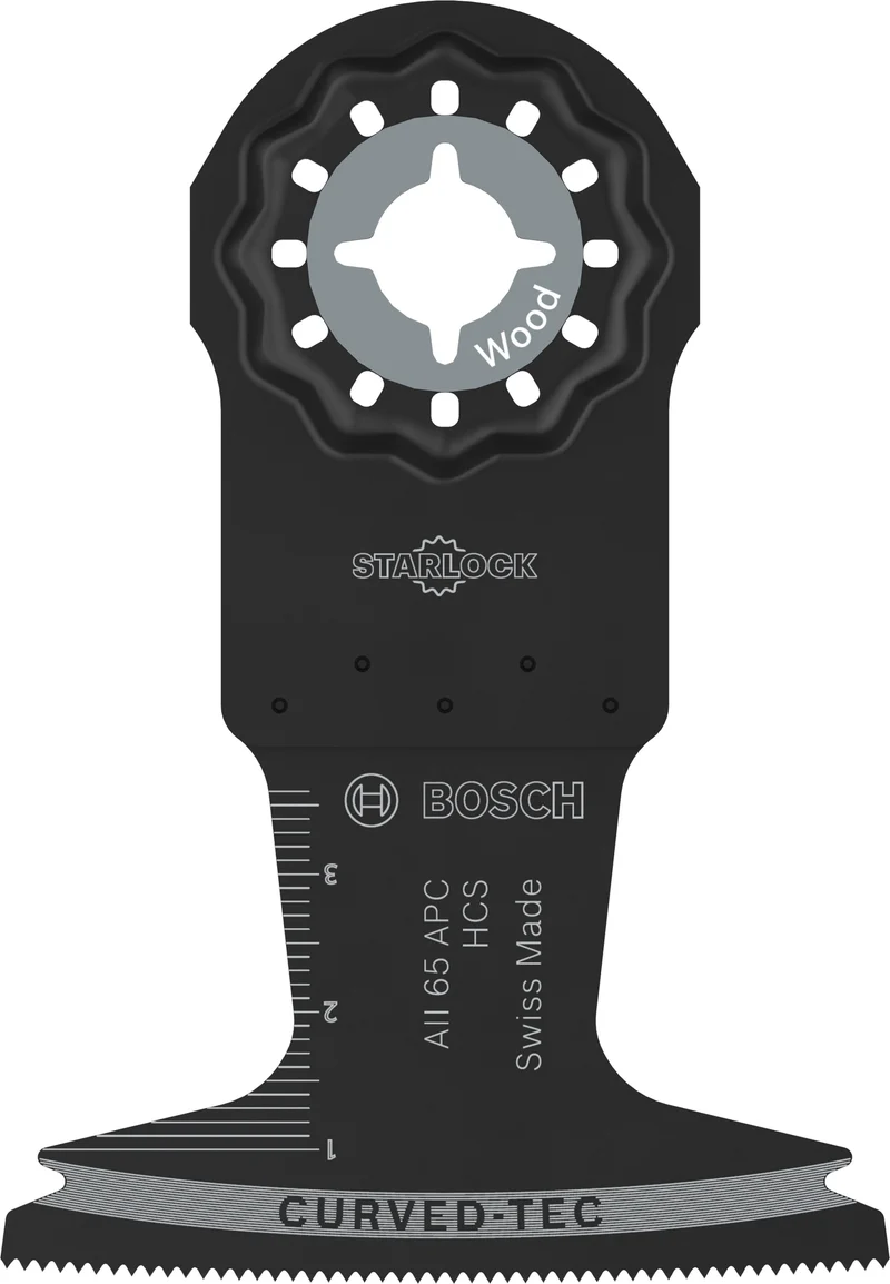 Bosch Tauchsägeblatt AII 65 APC (Starlock, für Weichholz, HCS, Curved-Tec, 65 x 40 mm)