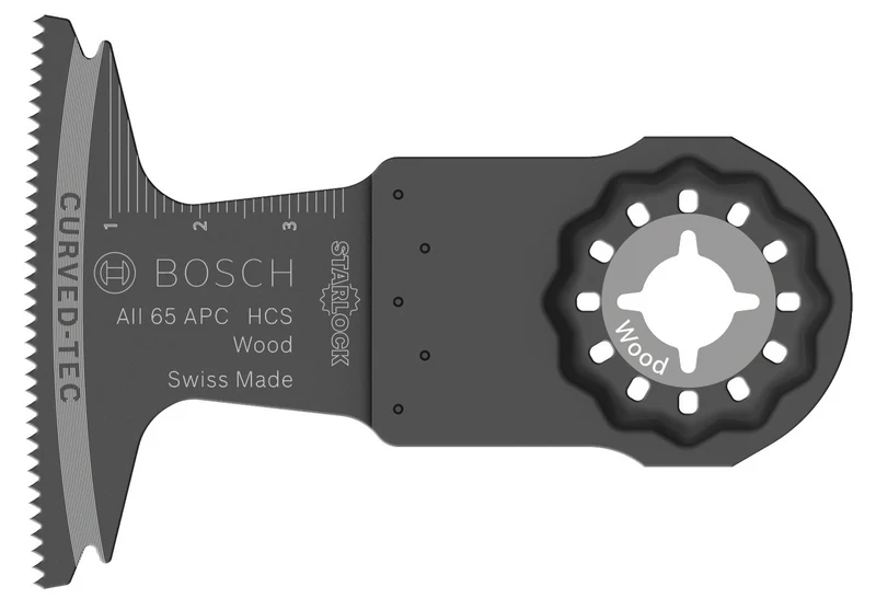 Bosch Tauchsägeblatt AII 65 APC (Starlock, für Weichholz, HCS, Curved-Tec, 65 x 40 mm)