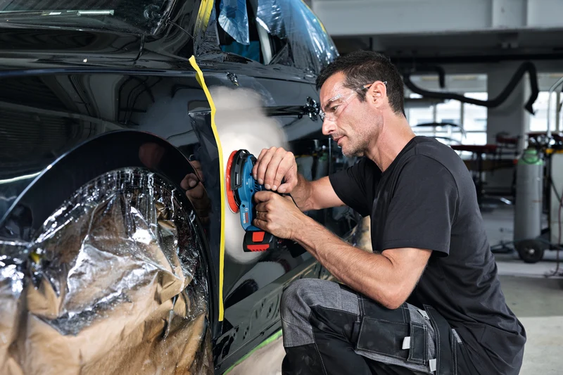 Bosch Akku-Exzenterschleifer GEX 18V-150-3 (Schleifteller-Ø: 150 mm, Schwingkreis-Ø: 3,0 mm, Drehzahl: 5000 - 10000 U/min, ohne Akkus in L-BOXX 162)