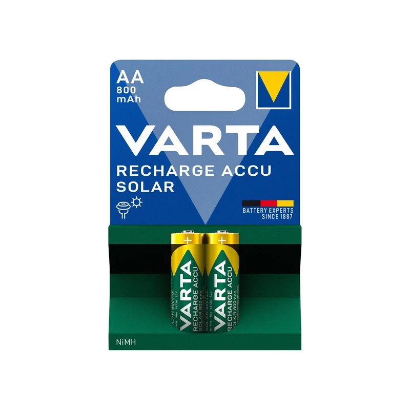 VARTA Akku NiMH Mignon AA HR06, 1.2V/800mAh Solar, Retail Blister (2-Pack)