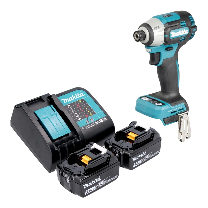 Makita DTD 201 SF Akku Schlagschrauber 18 V 210 Nm Brushless + 2x Akku 3,0 Ah + Ladegerät