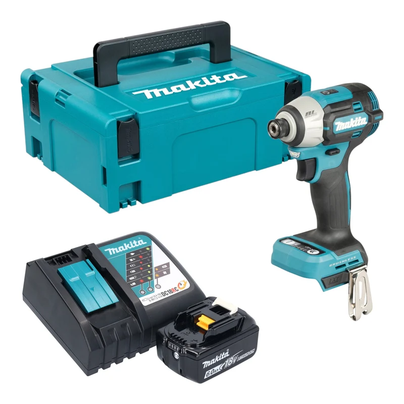 Makita DTD 201 RG1J Akku Schlagschrauber 18 V 210 Nm Brushless + 1x Akku 6,0 Ah + Ladegerät + Makpac