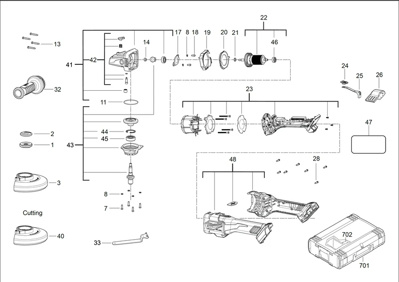 Milwaukee M18 FHSAG125XB Ersatzteile (Code: 469710)