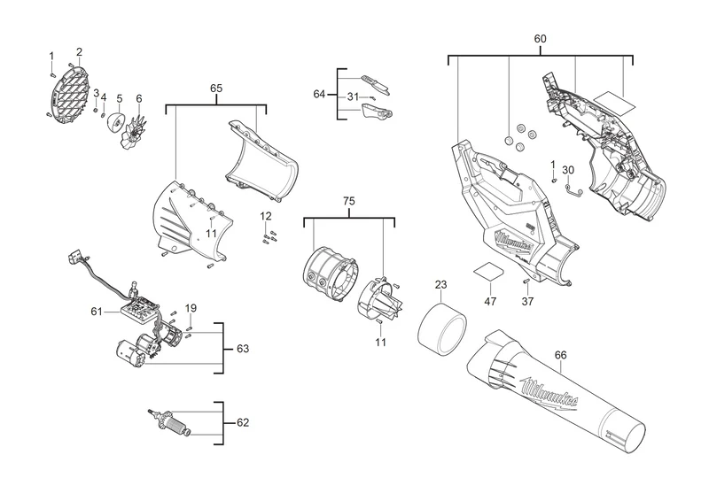 Milwaukee M18 FBLG3 Ersatzteile (Code: 503322)