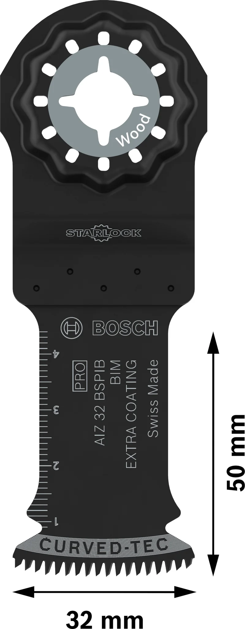 Bosch PRO Tauchsägeblatt AIZ 32 BSPIB (Starlock, für Hartholz, Kunststoffbeschichtete Platten, 32 x 50 mm)