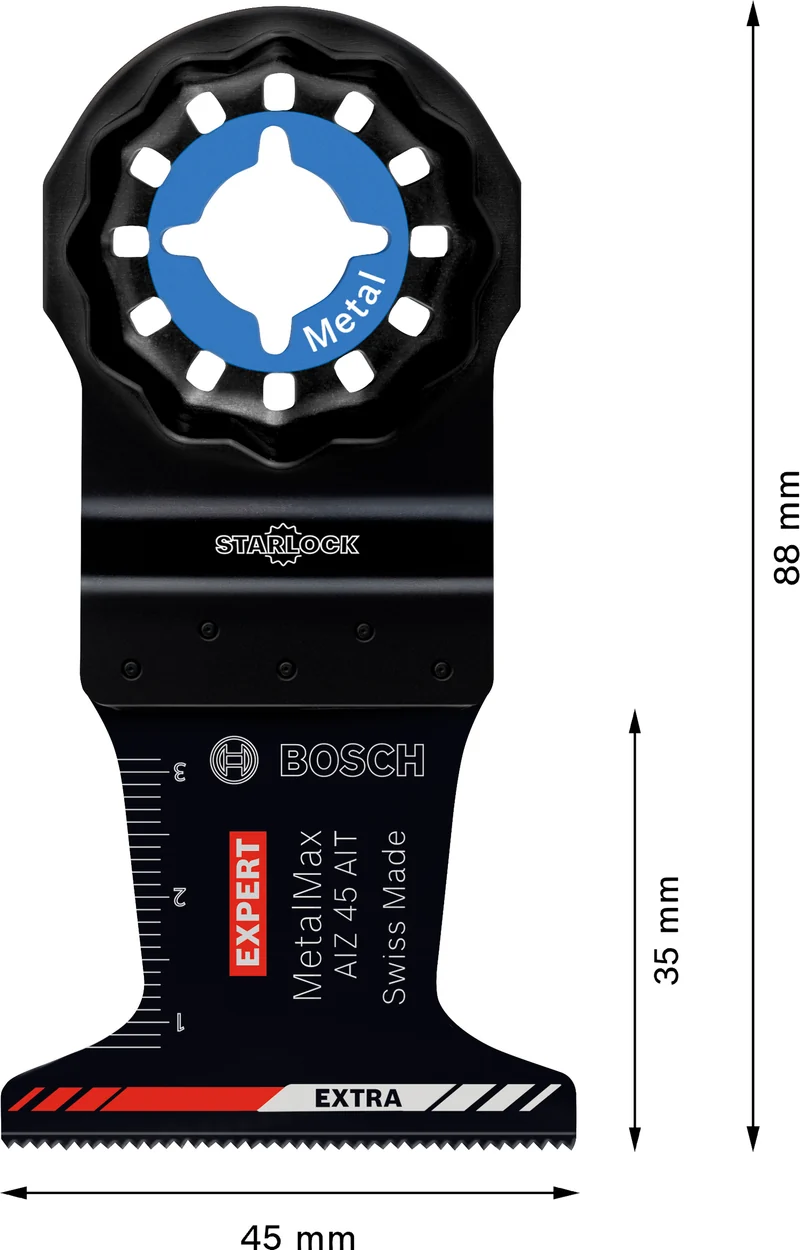 Bosch EXPERT Tauchsägeblatt AIZ 45 AIT MetalMax (Starlock, für Stahl & Edelstahl, 45 x 35 mm, Carbide)