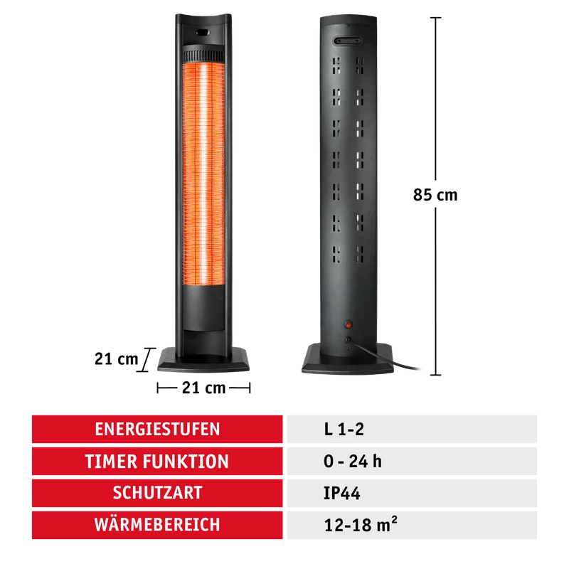 Infrarot Standheizstrahler 2000 W