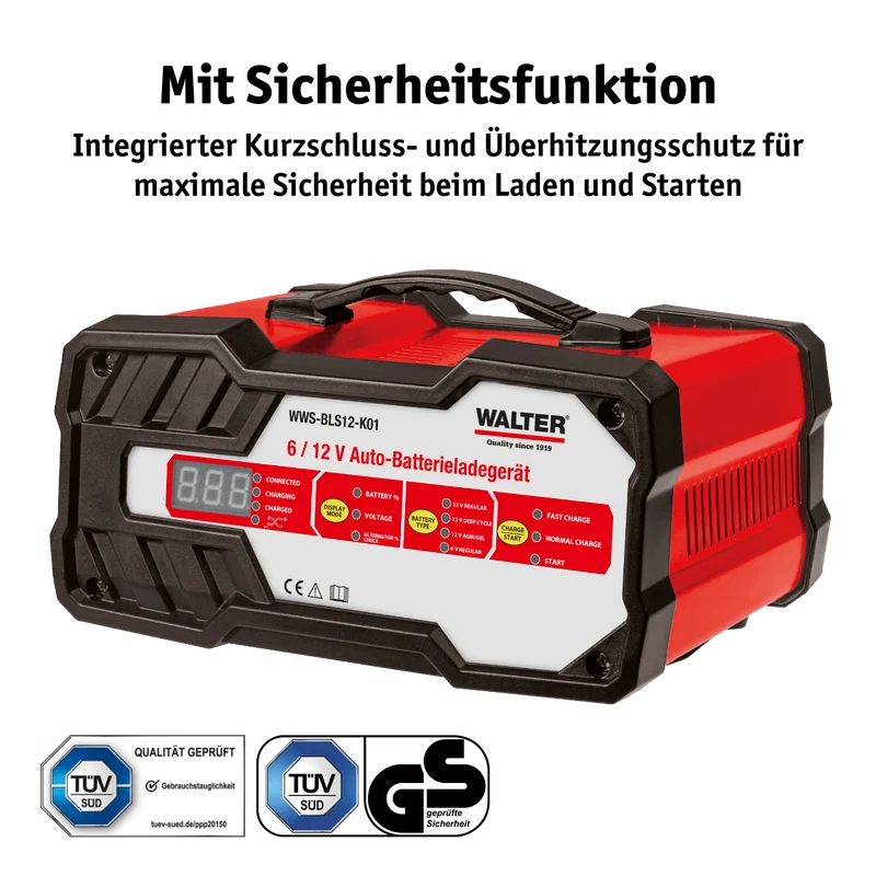 Auto-Batterieladegerät mit Starthilfe 6 / 12 V