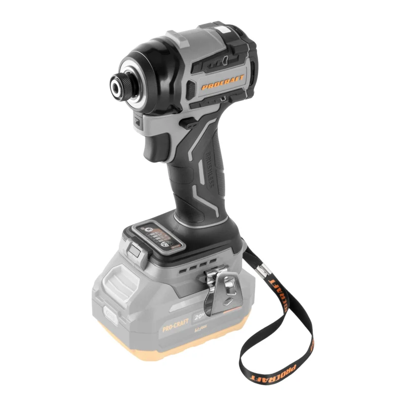Procraft Industrial ID20Abb Akku Schlagschrauber 20 V 180 Nm 1/4" + 2x Akku 4,0 Ah + Ladegerät