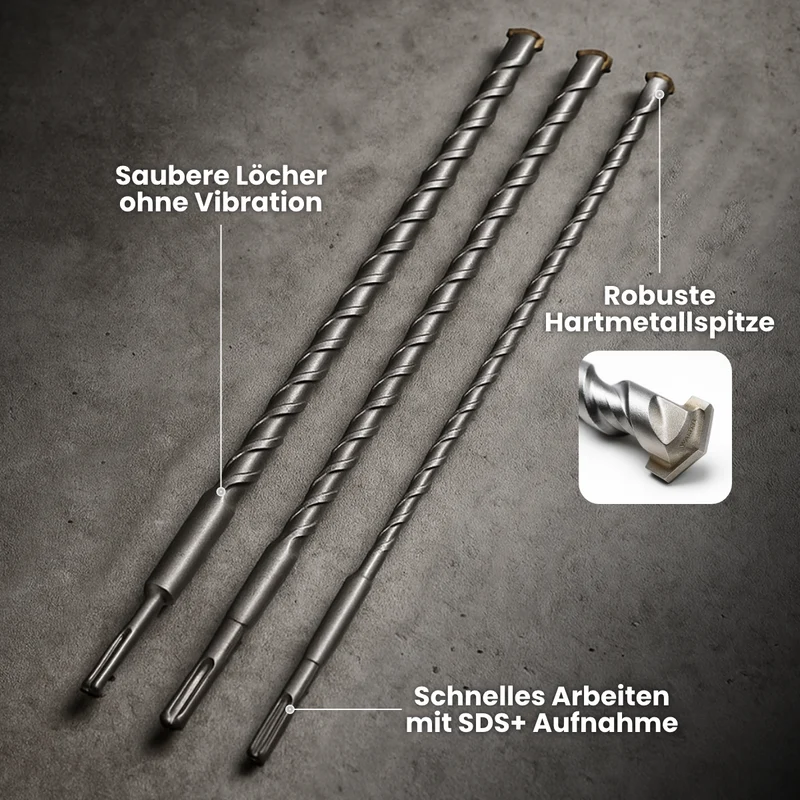 SDS+ Bohrer-Set 3-tlg. 1000 mm