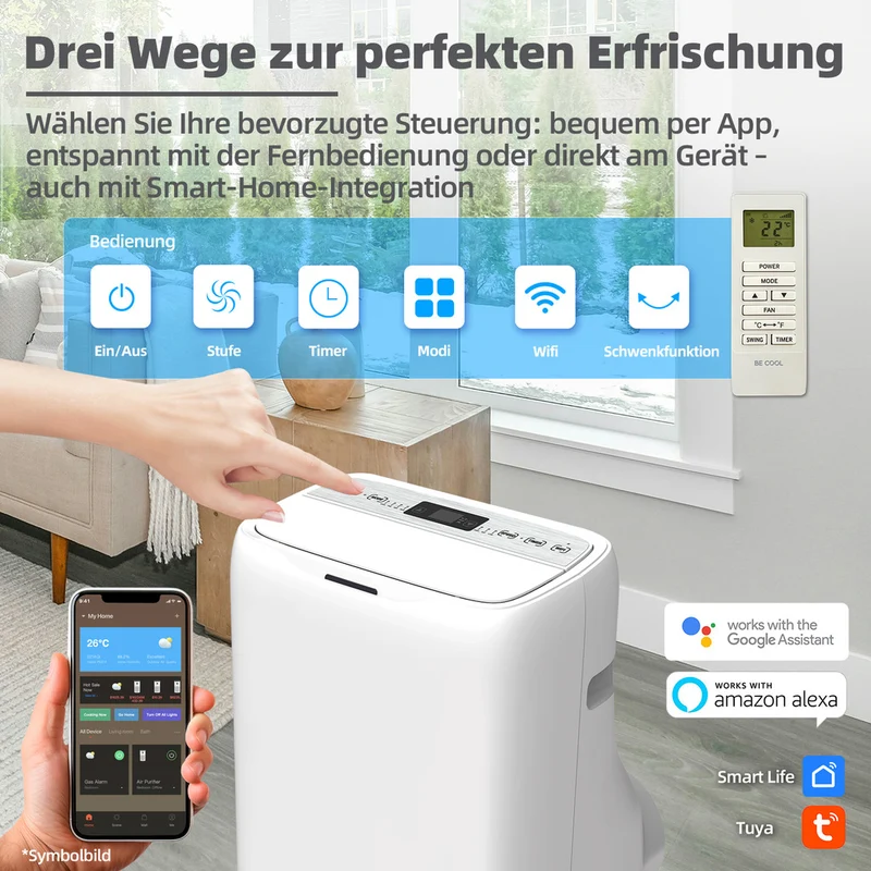 Klimagerät 16.000 BTU mit WIFI / Heizfunktion
