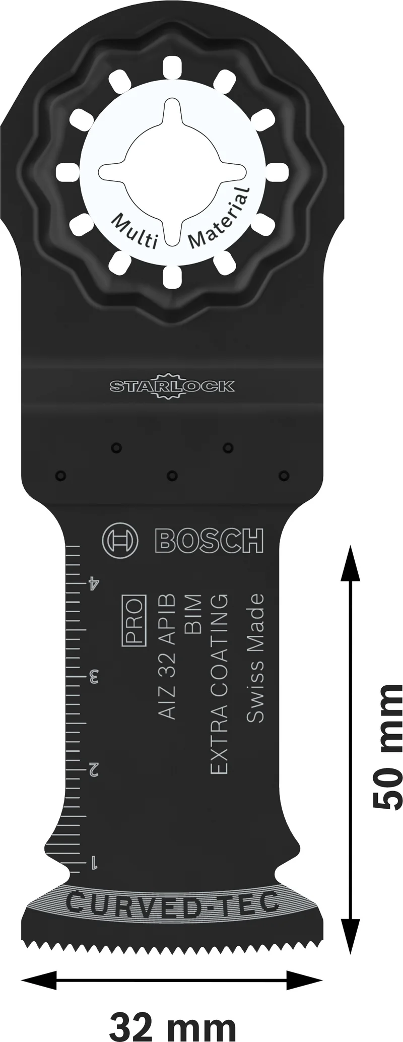 Bosch PRO Tauchsägeblatt AIZ 32 APIB (Starlock, für Holz mit Nägel, Kunststoff, Sandwich-Metall, 32 x 50 mm)