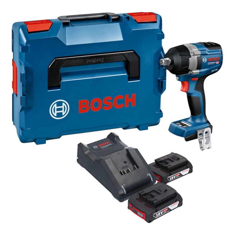 Bosch GDS 18V-750 C Akku Schlagschrauber 18 V 750 Nm 1/2" Brushless + 2x Akku 2,0 Ah + Ladegerät + L-Boxx