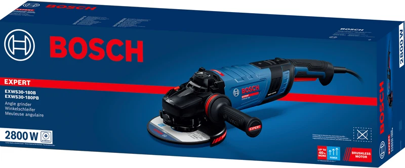 Bosch EXPERT Winkelschleifer EXWS30-180B (Scheiben-Ø: 180 mm, 2800 W, Drehzahl: 8500 U/min)