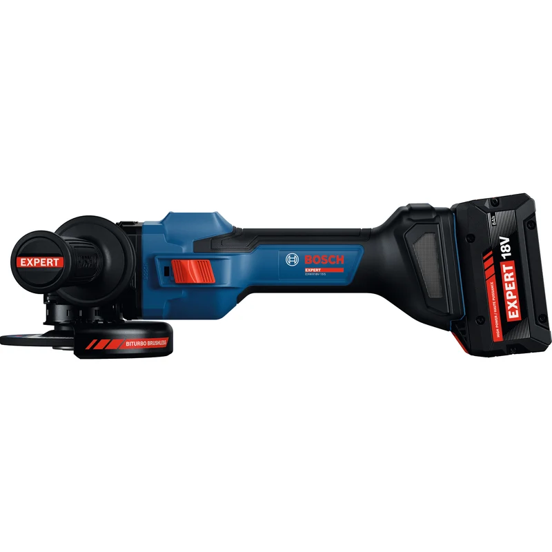 Bosch EXPERT Akku-Winkelschleifer EXWX18V-15S (X-LOCK, Scheiben-Ø: 125 mm, Drehzahl: 11000 U/min, inkl. 2 x 8,0 Ah Akku in L-BOXX 162)