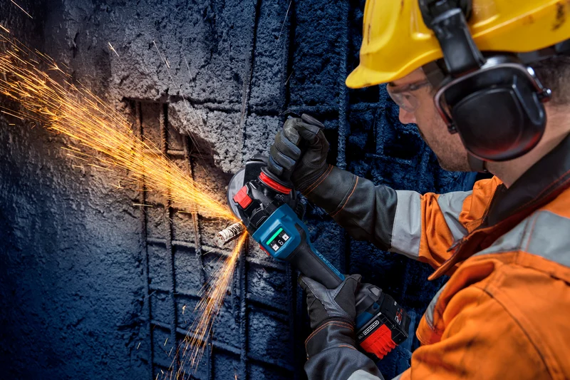 Bosch EXPERT Akku-Winkelschleifer EXWX18V-15S (X-LOCK, Scheiben-Ø: 125 mm, Drehzahl: 11000 U/min, ohne Akku in L-BOXX 162)