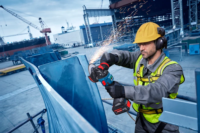 Bosch EXPERT Akku-Winkelschleifer EXWX18V-15S (X-LOCK, Scheiben-Ø: 125 mm, Drehzahl: 11000 U/min, ohne Akku in L-BOXX 162)