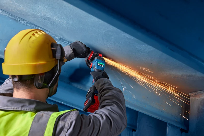 Bosch EXPERT Akku-Winkelschleifer EXWX18V-15S (X-LOCK, Scheiben-Ø: 125 mm, Drehzahl: 11000 U/min, ohne Akku in L-BOXX 162)