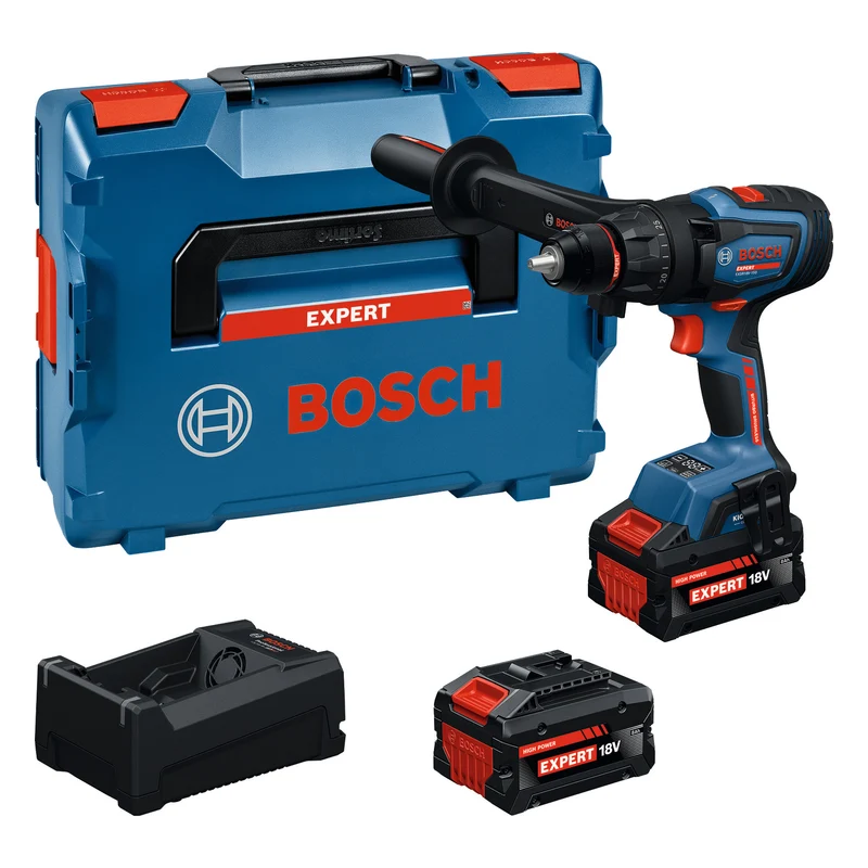 Bosch EXPERT Akku-Bohrschrauber EXSR18V-150 (Drehmoment: 150 Nm, 13 mm Bohrfutter, inkl. 2 x 8,0 Ah Akku in L-BOXX 136)