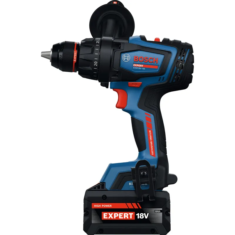 Bosch EXPERT Akku-Bohrschrauber EXSR18V-150 (Drehmoment: 150 Nm, 13 mm Bohrfutter, inkl. 2 x 8,0 Ah Akku in L-BOXX 136)
