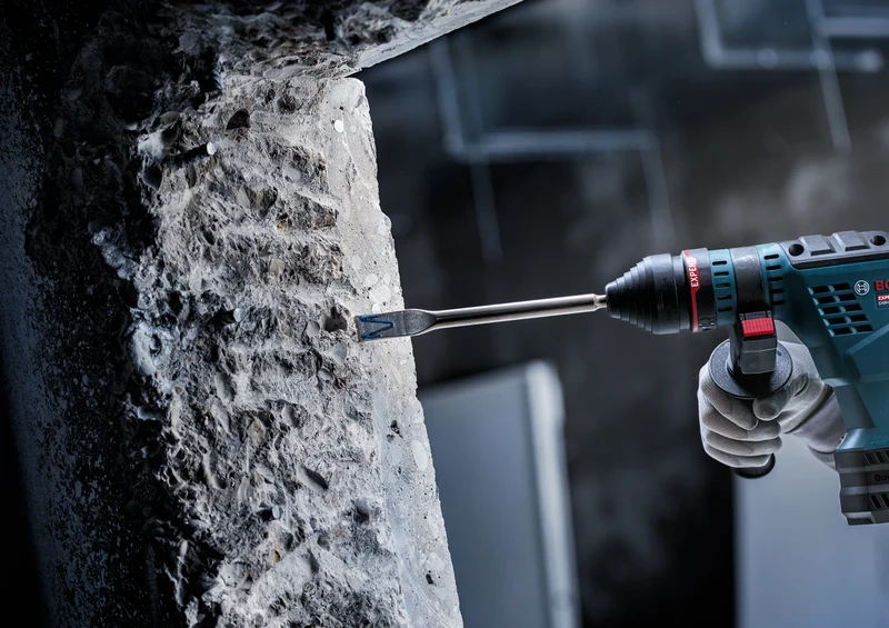 Bosch EXPERT SDS max-8C Flachmeißel 25 × 400 mm (Selbstschärfend, Geripptes Design, RTec-Element, für Beton)